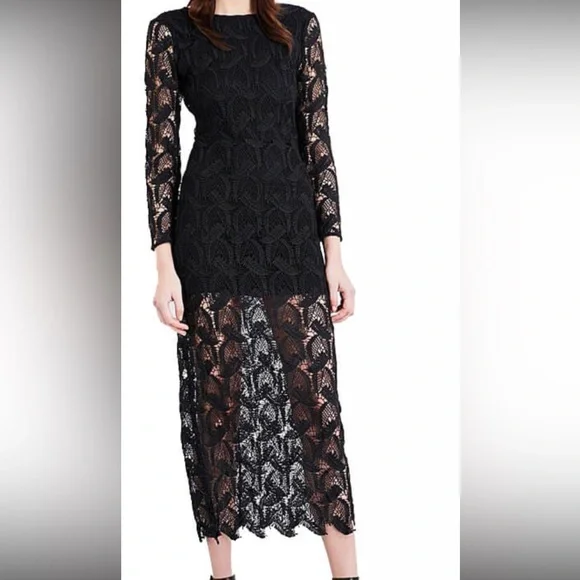 Maje Black Maxi Dress with Bishop Sleeves for Cocktail Events - Picture 8 of 9